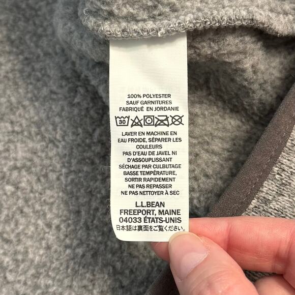 L.L.Bean Sweater Fleece Pullover Slightly Fitted Gray 298050 Men’s Large Regular - Picture 10 of 10